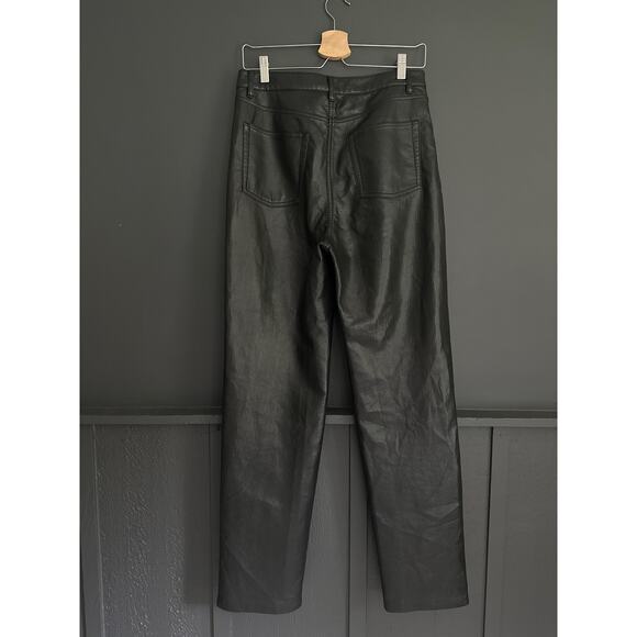 Aritzia Wilfred The Melina Black Vegan Leather Straight Leg Pant Size 10 - Picture 7 of 12